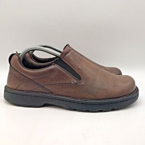 Merrell World Legend J002113 Slip-On Loafer Men's 8.5 Brown Leather Stretch Shoe